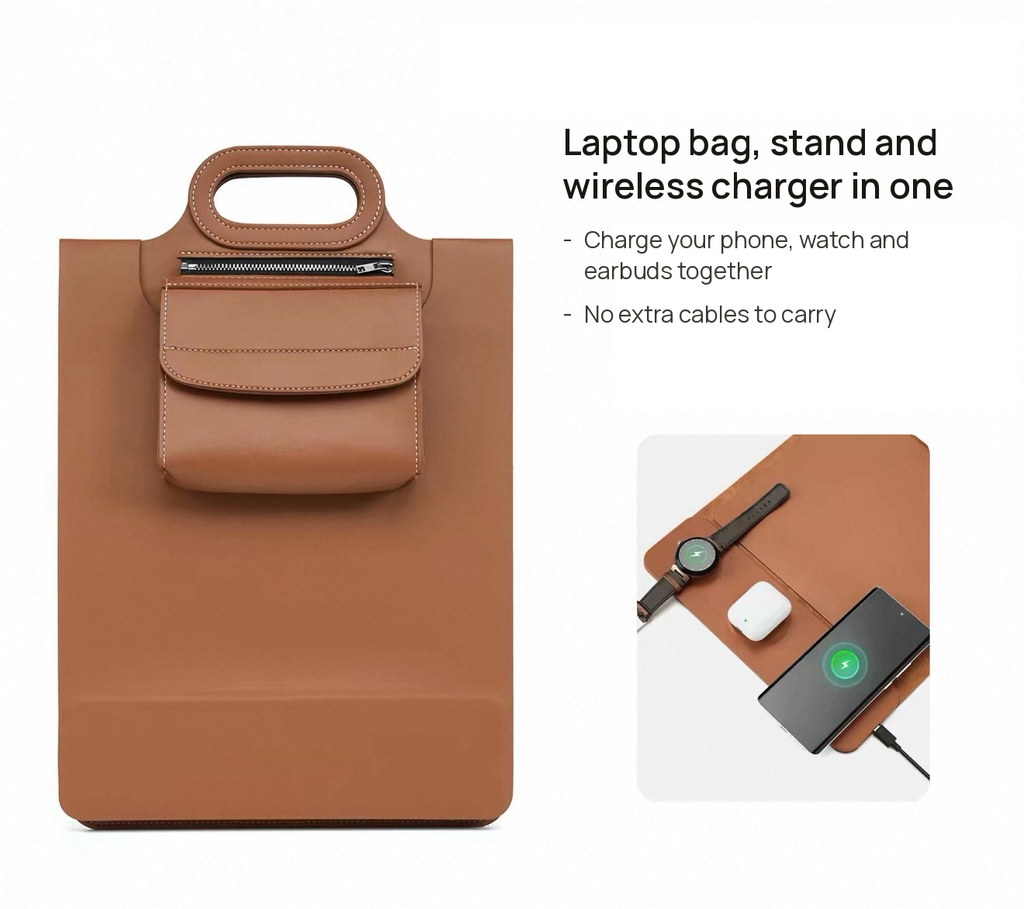 Laptop Case Workstation with Wireless Charging