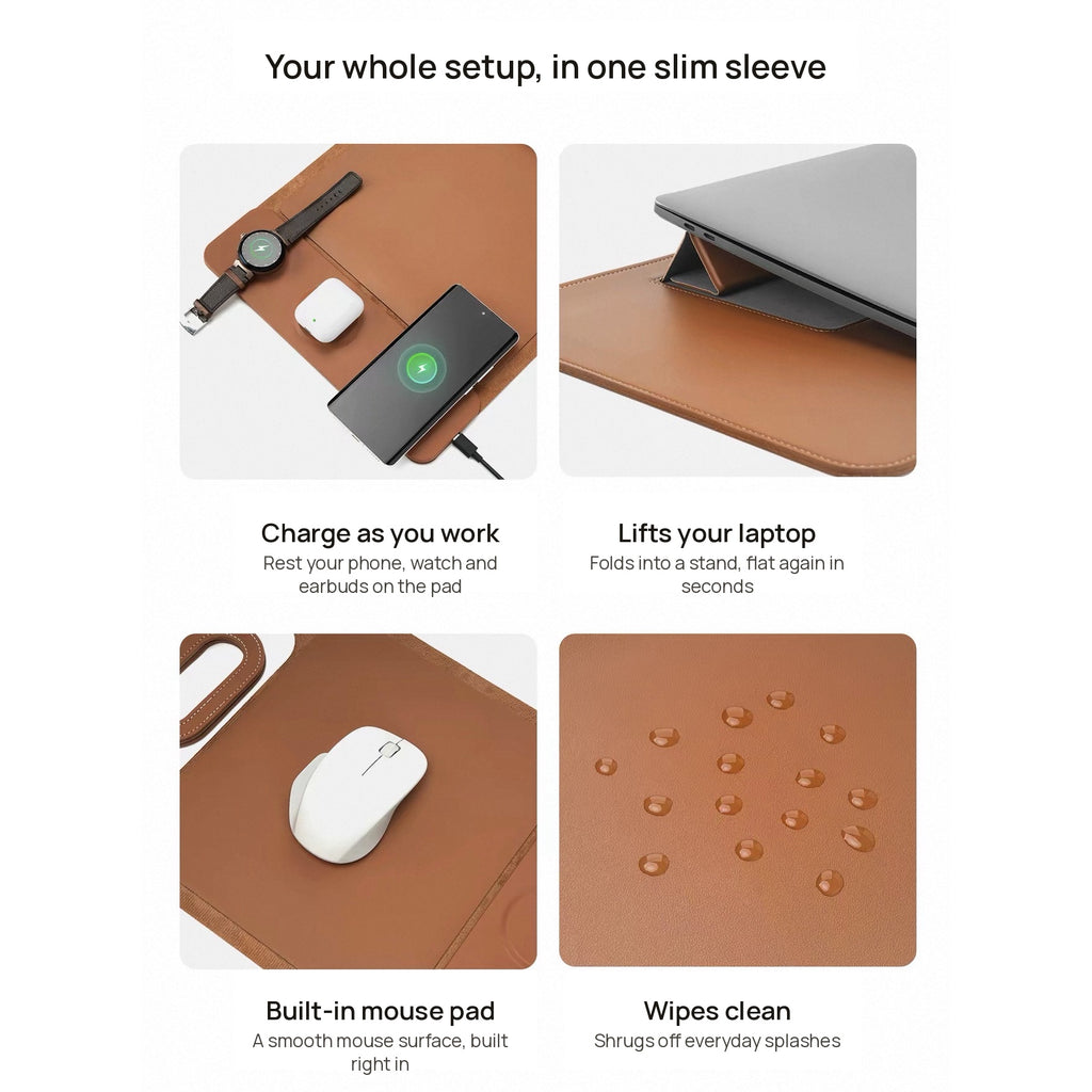 Laptop Case Workstation with Wireless Charging