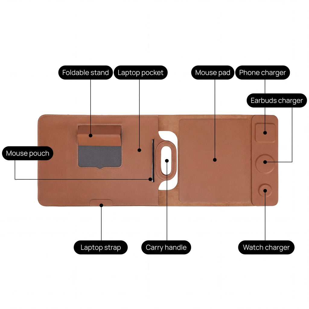 Laptop Case Workstation with Wireless Charging